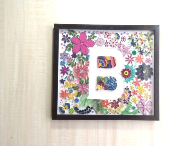 Quilling Alphabet Photo Frame