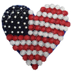 Quilling US Flag Heart Decor