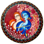 Radha Krishna Abstract Painting