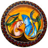 Radha Krishna Abstract Painting